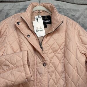 Barbour Quilted Jacket Flyweight Calvary Champagne Pink Womens 12